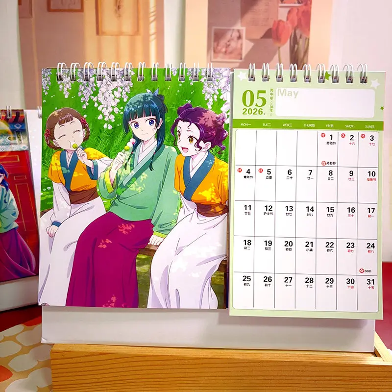 

Аптекарь Дневники Настольный календарь Аниме Январь 2026-December 2027 Аниме Мультфильм Настольное украшение Новогодний подарок