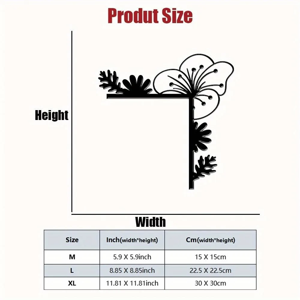 CIFbuy Vintage Iron Wall Art Rustic Metal Flower Decor Horizontal Wall Hanging for Home Office Cafe