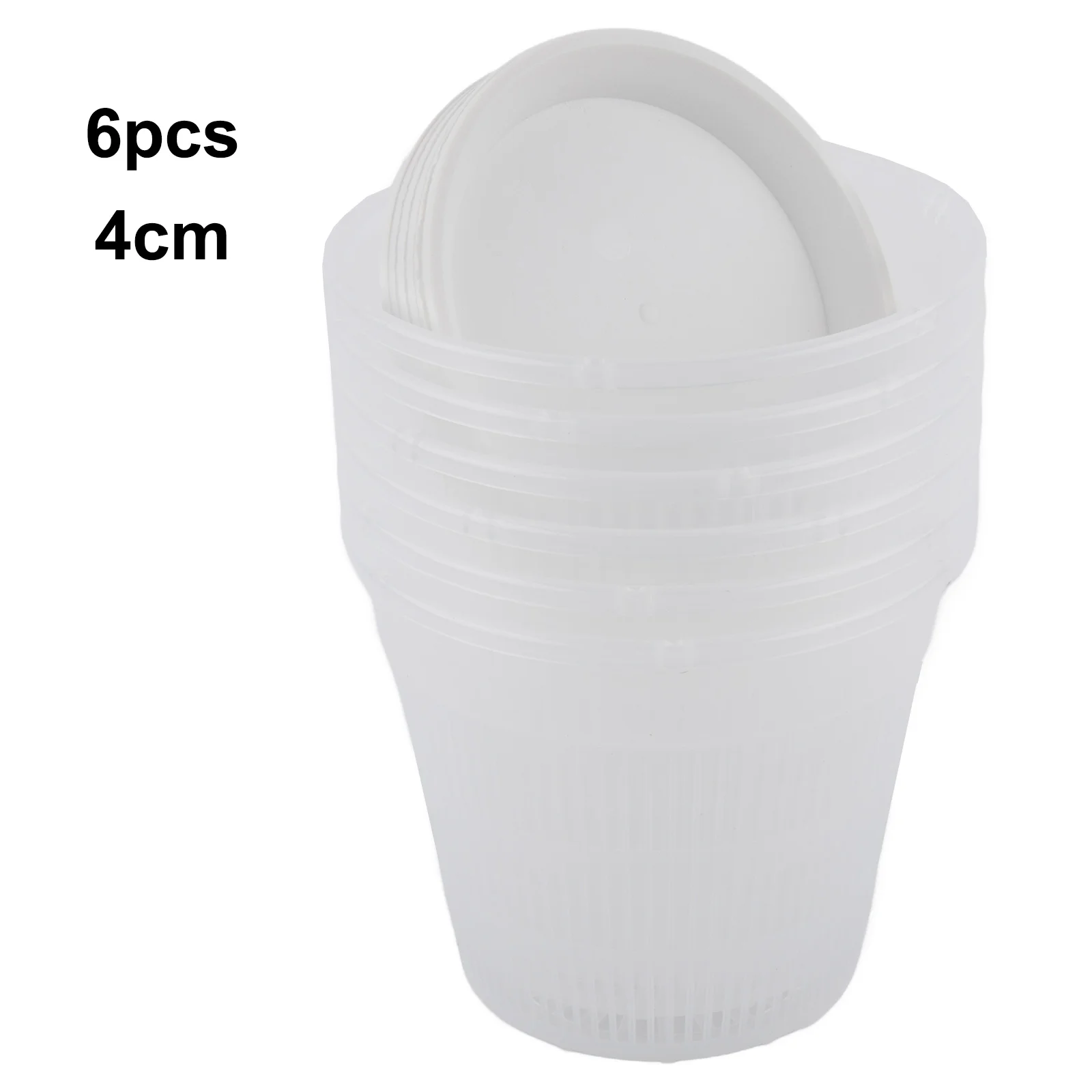 Transparent Orchid Pots 6 Pieces with Saucers Featuring Multiple Drainage Holes for Indoor and Outdoor Plant Care