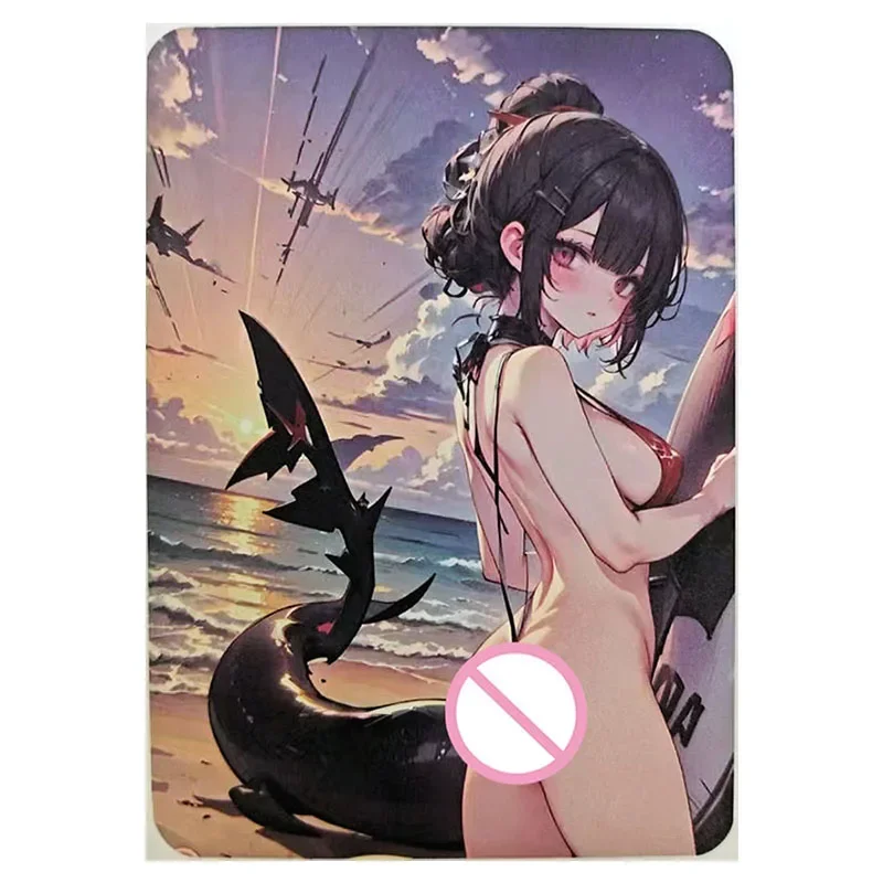 Anime Goddess Story Rare A6 Size Refraction Game Collectible Card Keqing Kanroji Mitsuri Yamato Mona Toys for boys Birthday Gift