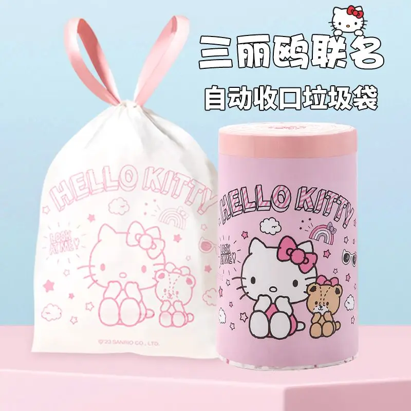 

100 шт./рулон, корзина для мусора Sanrio Kawaii Hello Kitty Kuromi Cinnamoroll