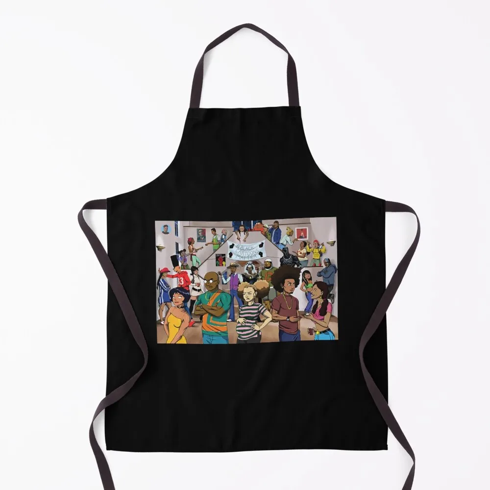 

Black Cartoon Reunion 1 Apron kitchen item Customizable kindergarten teacher Apron