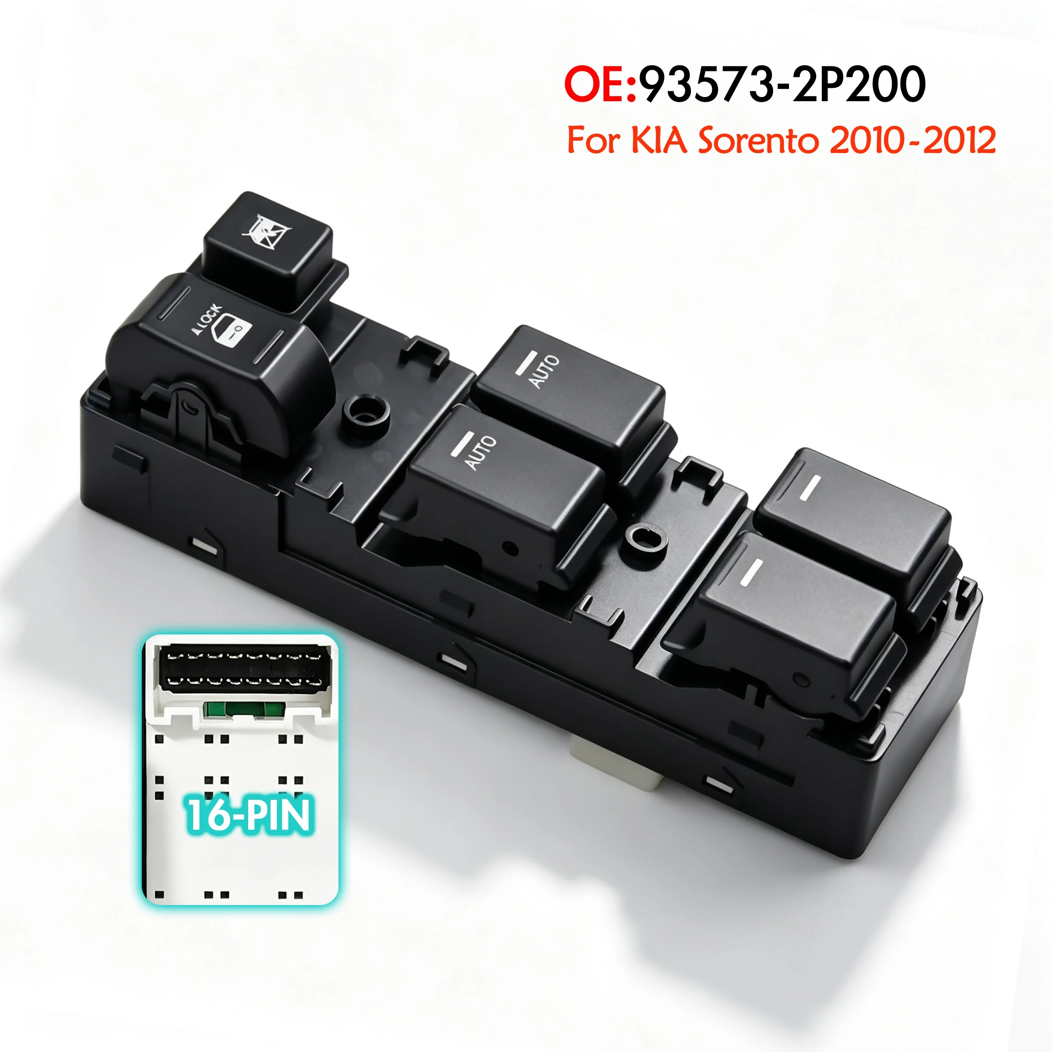 93573-2P200 For Kia Sorento 2010 2011 2012,Front Left Driver Side Electric Master Power Window Switch Lifter Control Button