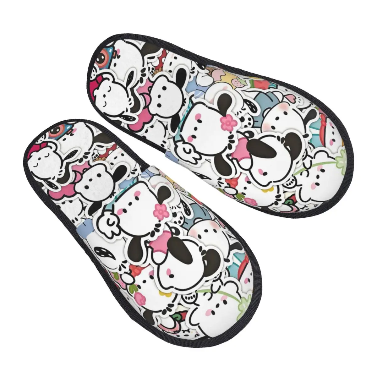 

Комфортные тапочки с героями мультфильмов Pochacco на заказ, женские тапочки из пены с эффектом памяти, домашняя обувь в стиле аниме для спальни