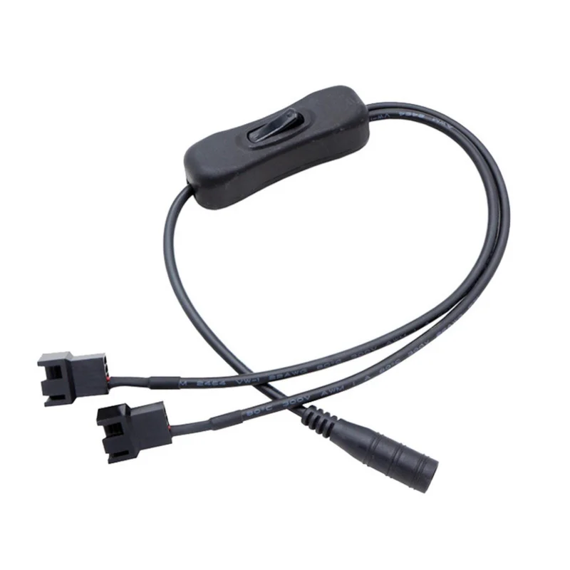 Z for DC 5.5x2.1mm to 2x3Pin/4Pin chassis fan Y Splitter External Power Cable
