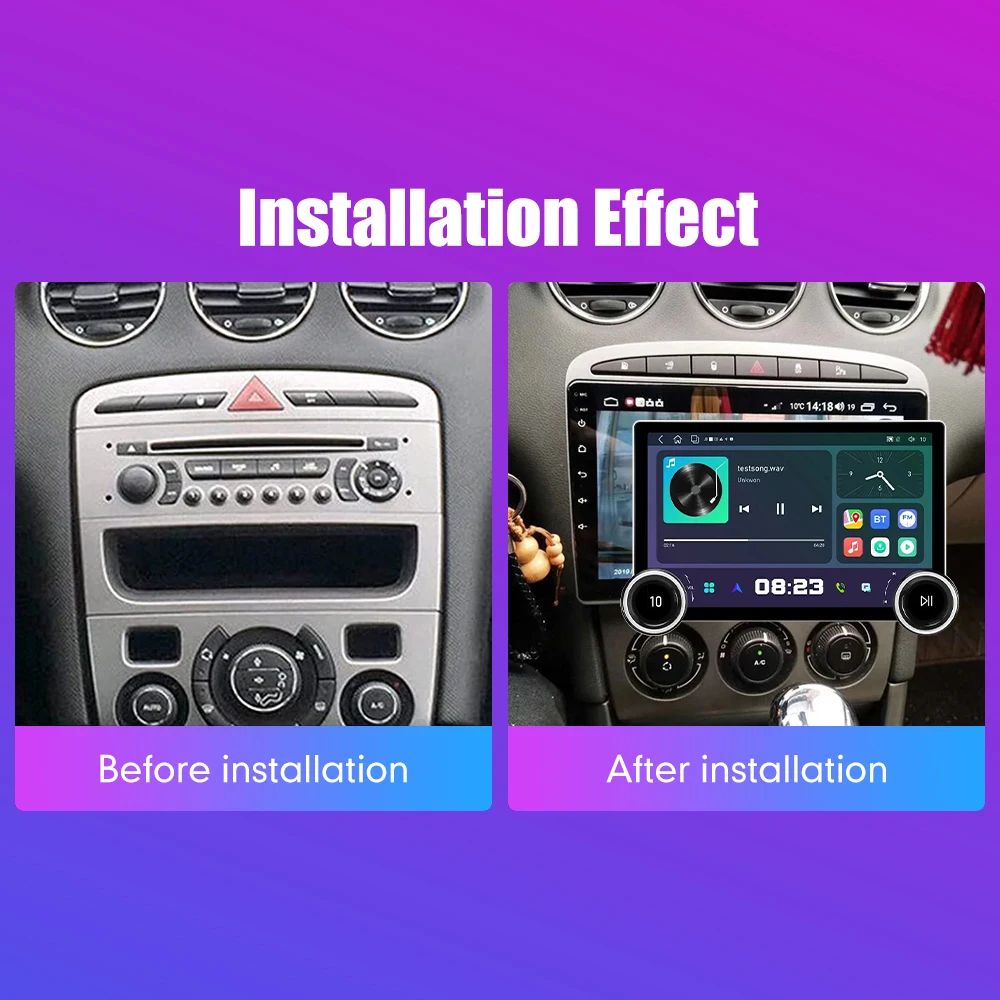 11.8 Inch 2K Double Knobs 2 Din Car Radio For Honda 408 308 2010-2012 Car Radio DVD Multimedia Video Player Android Auto Carplay