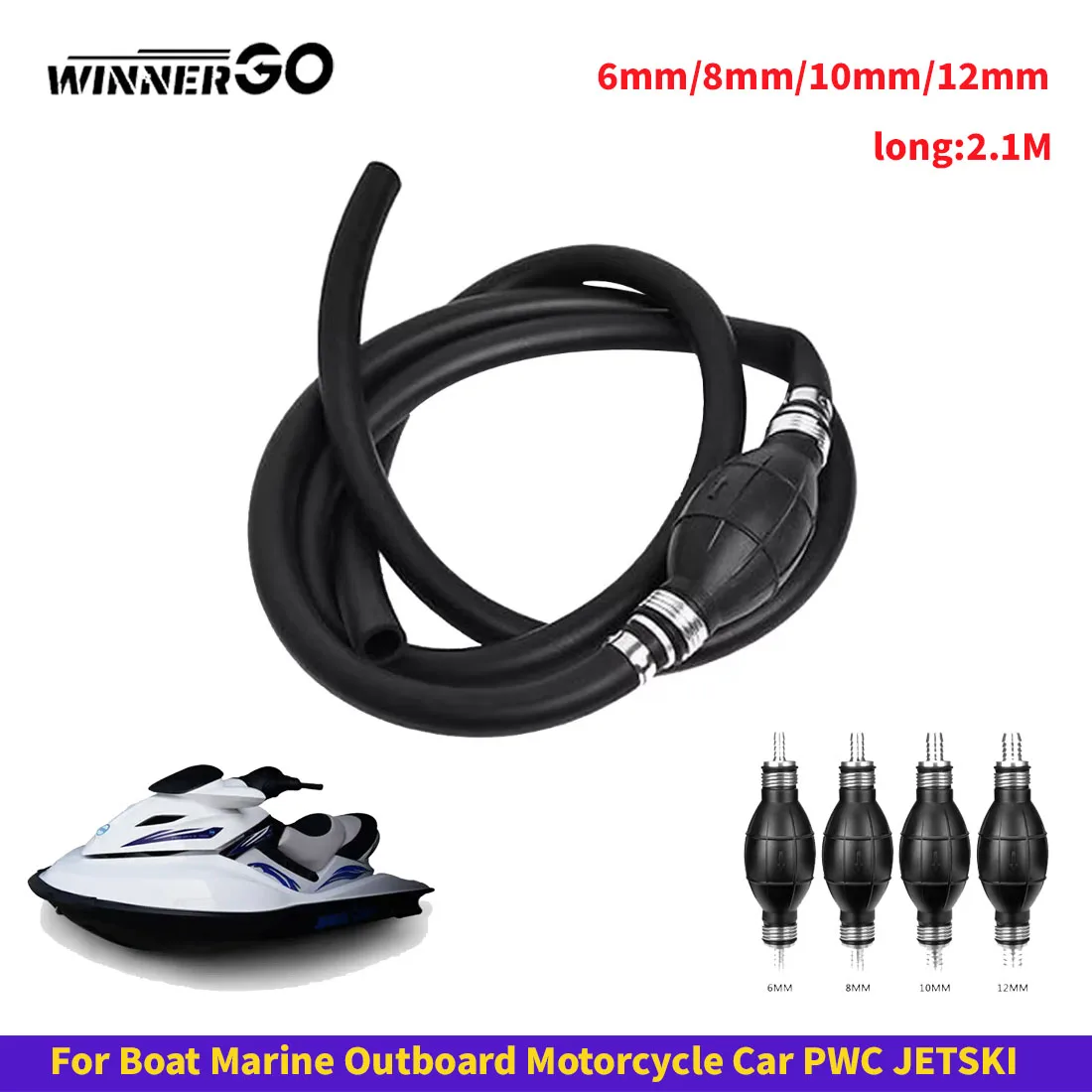 

FOR Seadoo JETSKI PWC Hand Fuel Pump Line Rubber Aluminum Hand Primer Bulb diesel oil transfer petrol for Boat Marine Outboard