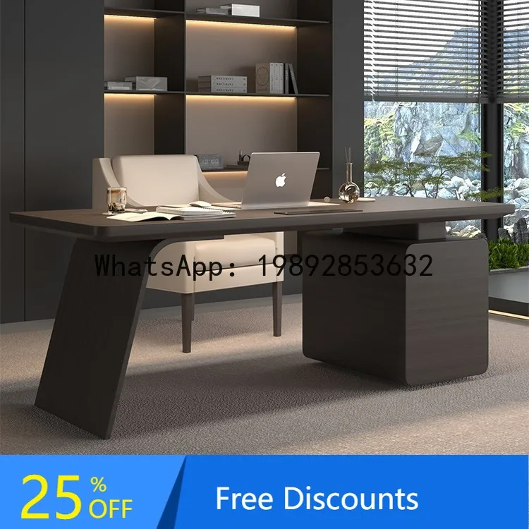 XLL Italian Style Study Desk Home Living Room Solid Wood Desktop Computer Desk Writing  High-end Office Desk