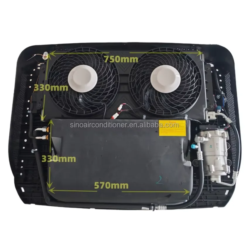 التلقائي على السطح مروحة مزدوجة عالية الكفاءة تكييف الهواء 12 فولت مكيف هواء للسيارة لشاحنة سيارة فان #6