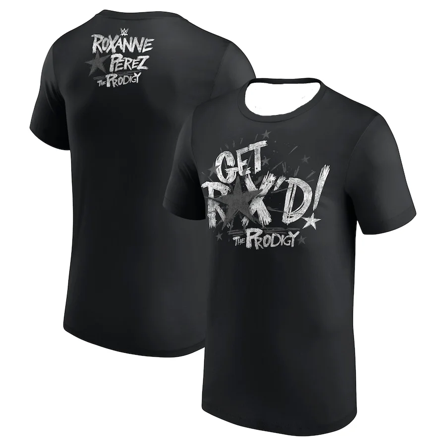 

Men's Summer Clothes WWE Roxanne Perez Get Rox'd T-Shirt Fighting Football Jersey T-shirt Quick-drying Absorb Sweat Tee Top Moto