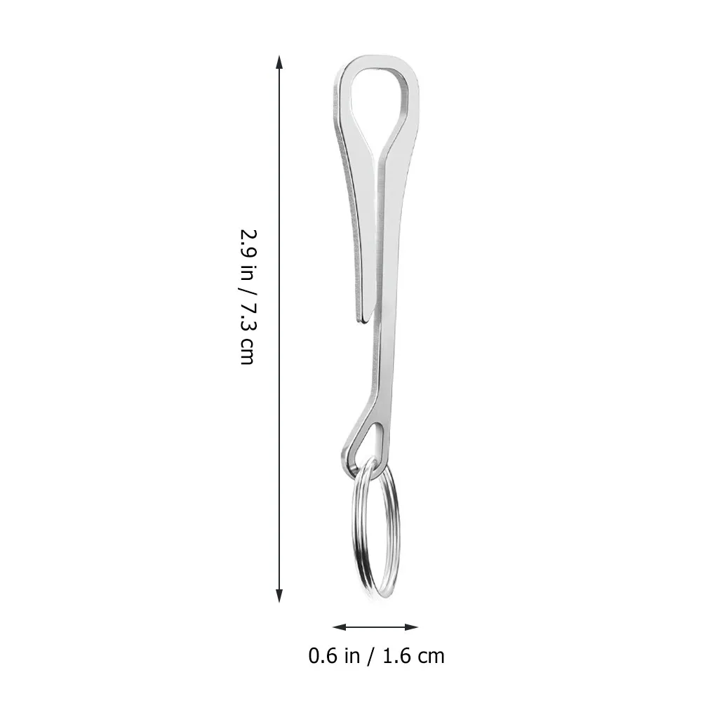 2Pcs Stainless Steel Keychain Buckles Quick Release Snap Hook Key Ring Clamp for Daily Use Camping Hiking Gear Rust Resistant