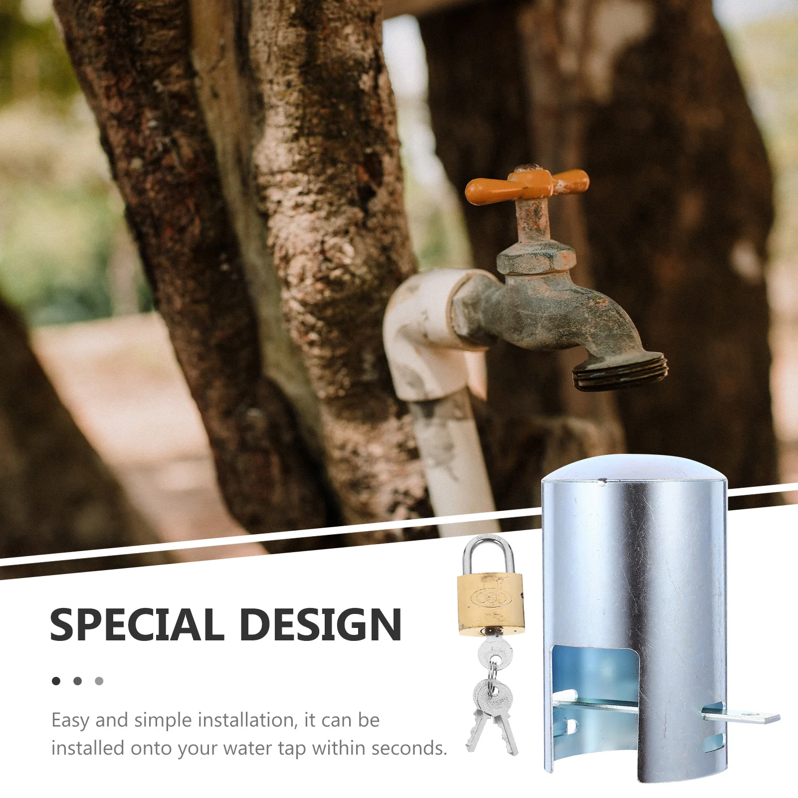 

1Set Anti-Theft Faucet Lock Outdoor Water Supply Security System Easy Install Remove Blue Color Faucet Lock Outdoor Water Spigot