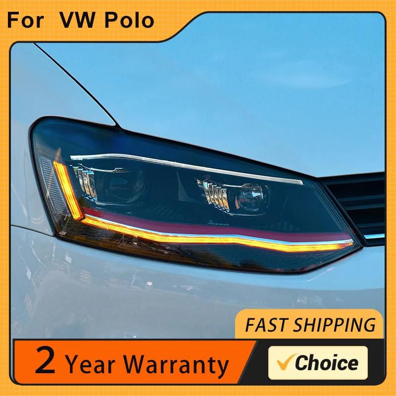 

Car Lights for VW POLO Headlight 2011-2018 Head Lamp Drl Projector Lens Automotive Accessories