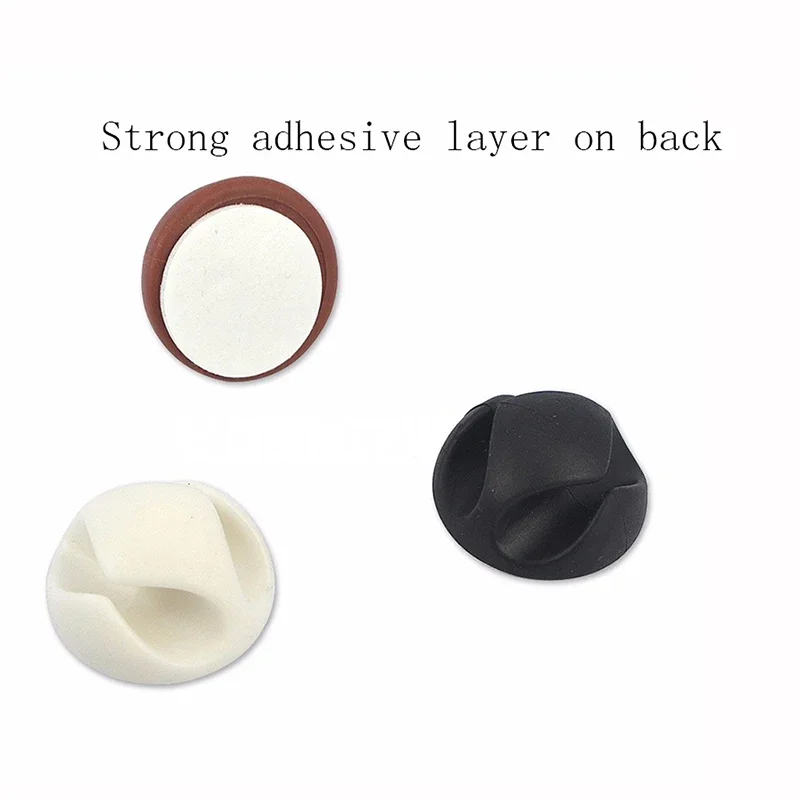 사무실 클립 케이블 와인더 드롭 와이어 타이 픽서 거치대, 정리함 블랙 클립