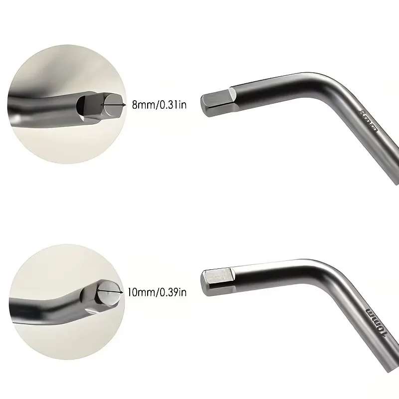 Universal 8mm 10mm Square Oil Drain Plug Wrench Engine Oil Key Socket Auto Repair Hand Tool for Mechanics DIY
