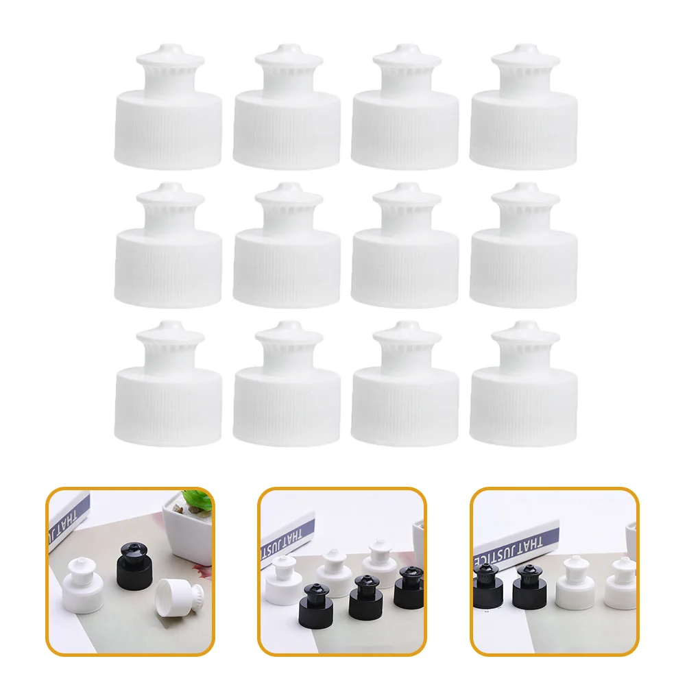 30 Pcs Bulk Sports Bottle Cap Baby Toddler Water Reusable Caps Pe Plastic Push Pull Replacement