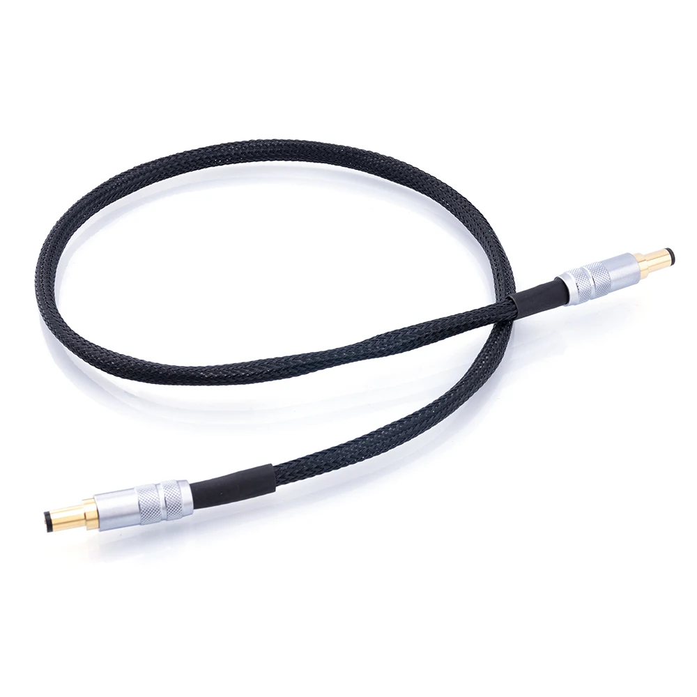 Hifi Occ Posrebrzany adapter kabla zasilającego 12V DC 2.5-2.1 mm z wtyczką męską do męskiego adaptera przewodów liniiowych do przedłużania przewodów DC