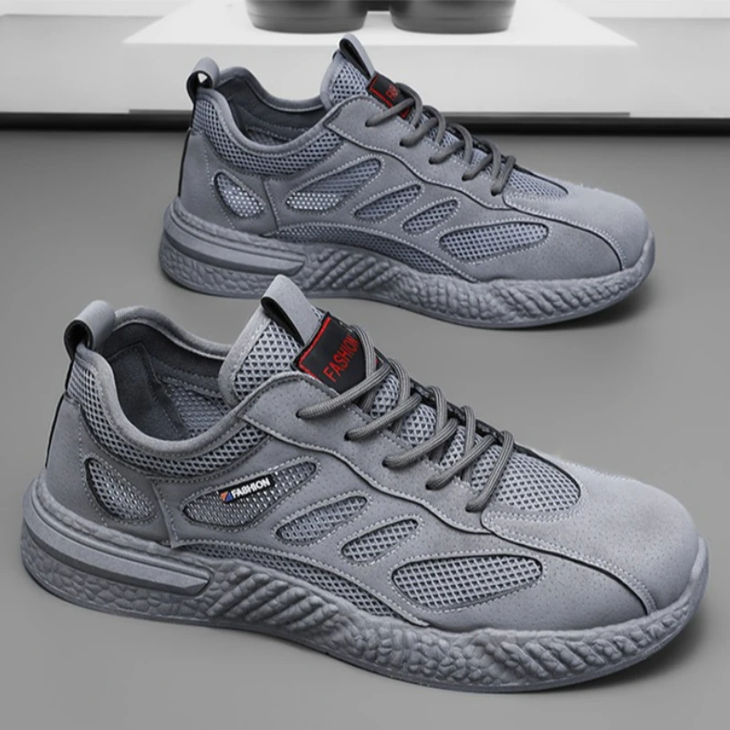 Men's Spring Summer New Breathable Hollow Shoes Men's Non slip Soft Bottom Sports  Leisure Simple Comfortable Shoes
