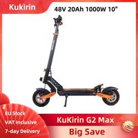 KuKirin G2 Max Electric Scooter Foldable 48V 20Ah 960Wh Battery 1000W Brushless Motor 10 Inch Pneumatic Wheels Off-Road Tires