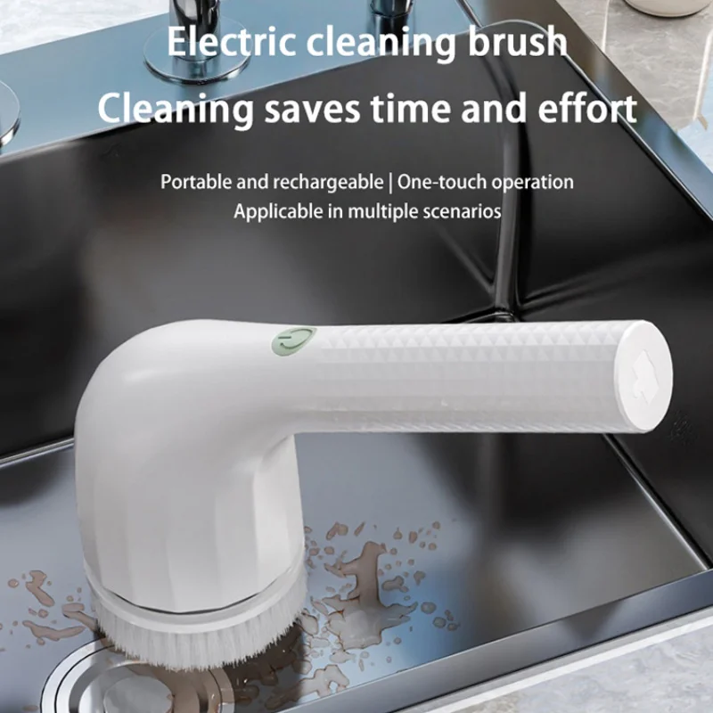 Wireless Multifunctional Handheld Electric Cleaner Scrubber Cleaning Brush Tool Rechargeable For Home Kitchen Bathroom Cleaning