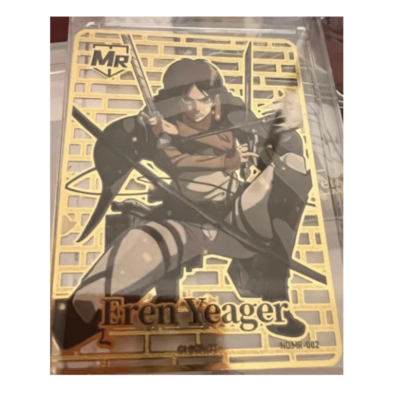 Anime Attack On Titan Eren Jaeger Mikasa ackerman Armin Arlert Erwin Smith Rare Limited Collection Card Toy Birthday Gift