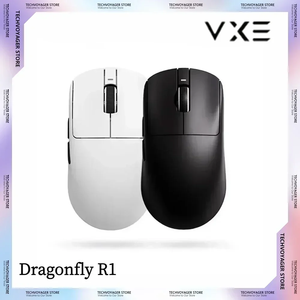 ATK Vxe Dragonfly R1 Mouse Black White R1 Se Pro Mouse 4K Receiver Lightweight Pc Wireless Bluetooth Game E-sports Accessories