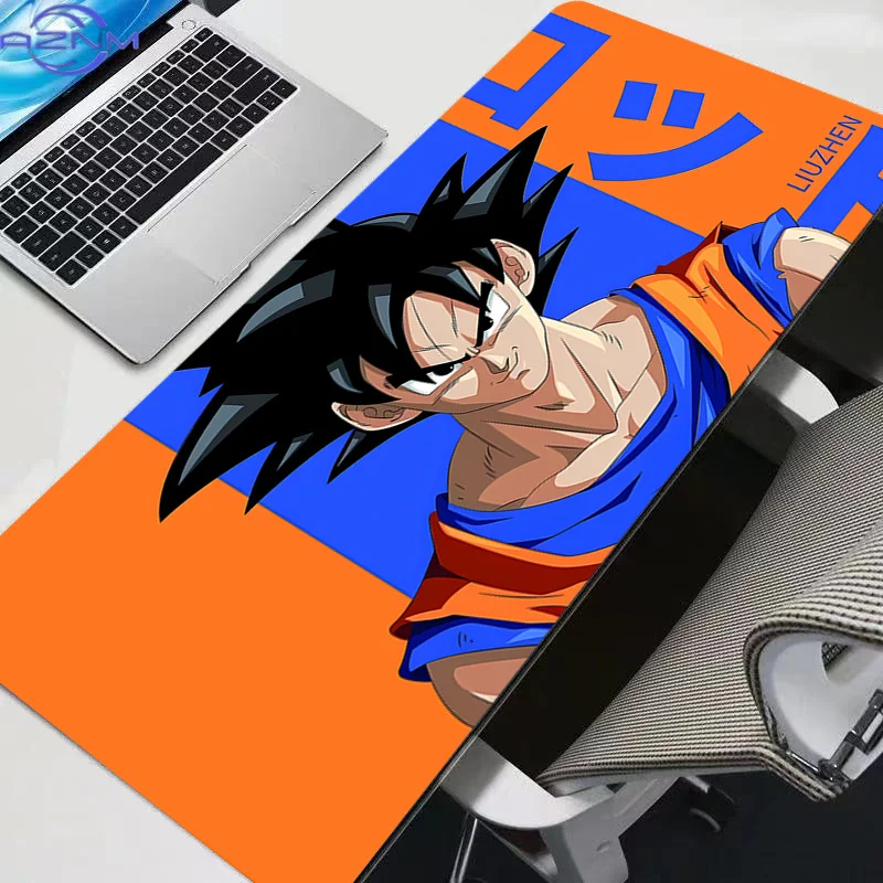 Mauspad Dragon Ball Son Goku Groß PC Computer Gamer Kawaii Gaming Zubehör Mauspad Tastatur Schreibtischunterlage Teppich Tisch