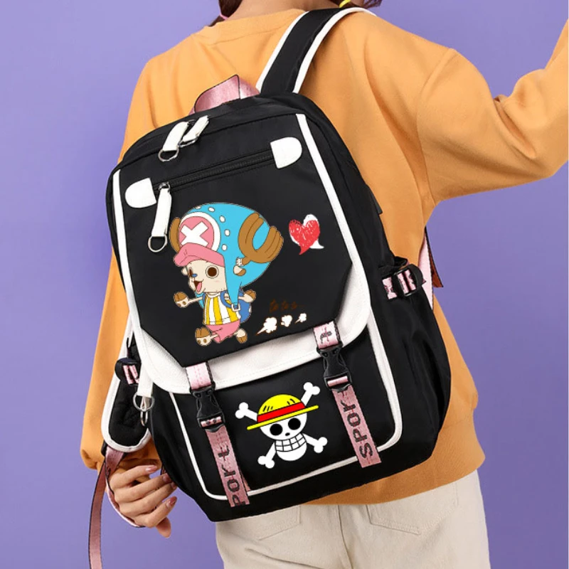 One Piece Knapsack Children's Travel Mountaineering Backpack Student School Bag Large-capacity Anime Peripherals Holiday Gift