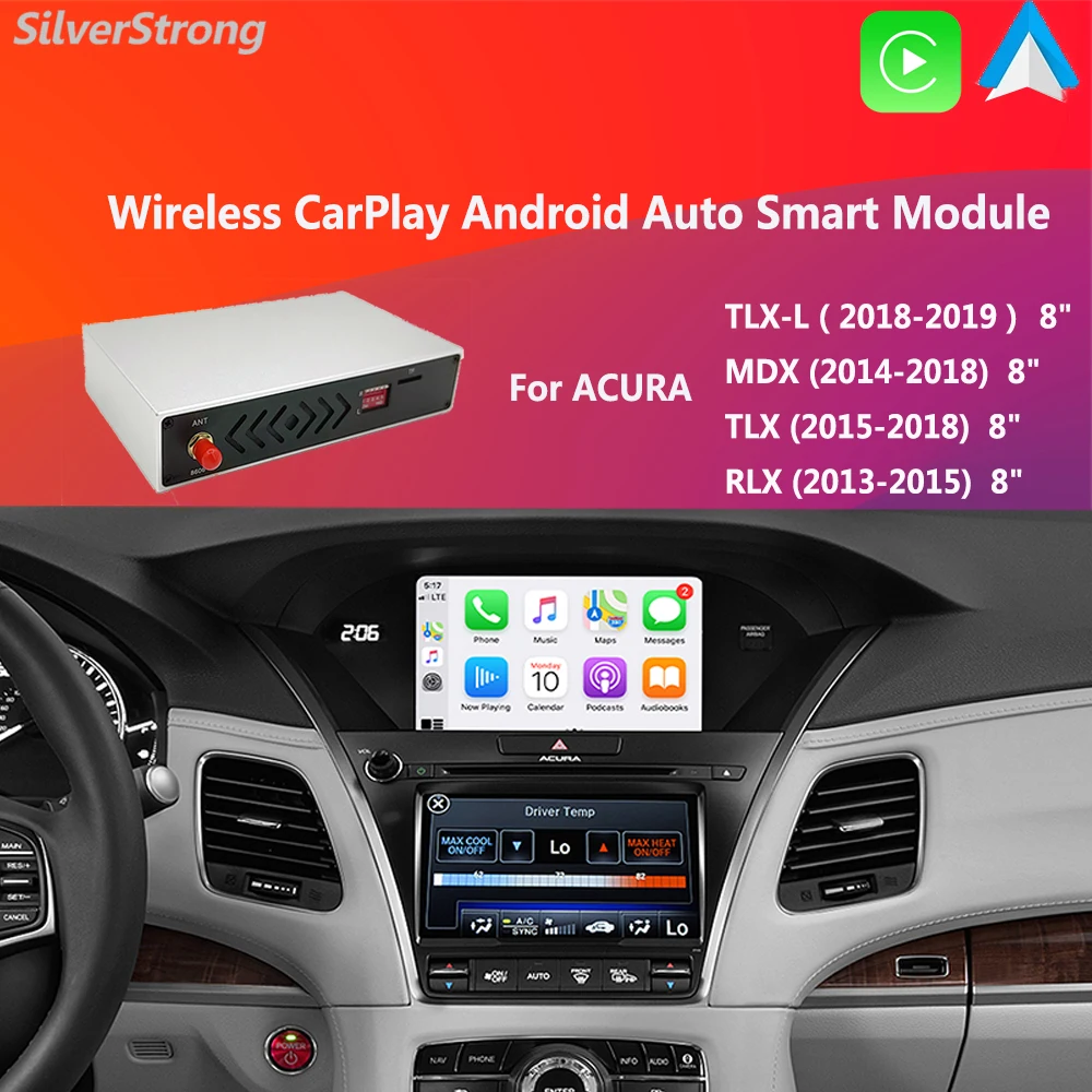 Wireless Bluetooth Carplay MDX Multimedia Decoder Interface for Acura Android Auto TLX RLX Mirrorlink Parking View