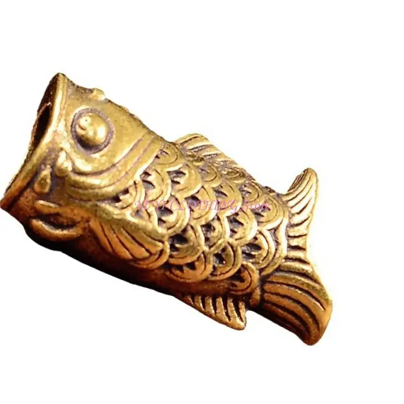N5kf Elaborate perle metallo carpa ciondolo per paracord e gioielli che creano buco