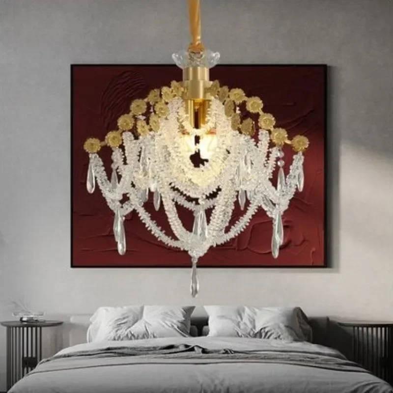 Luxury American Crystal Chandelier French Designer 2026 Restaurant Dressing Room Bedroom Lighting Artistic Creative Atmosphere