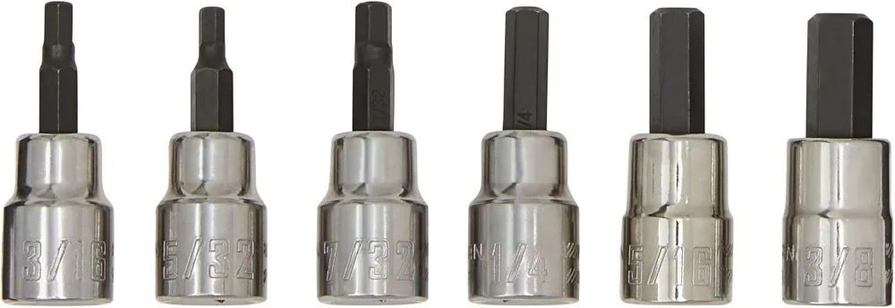 Juego de casquillos Torx de 13 piezas con acabado cromado, sujeción rápida y garantía vitalícia