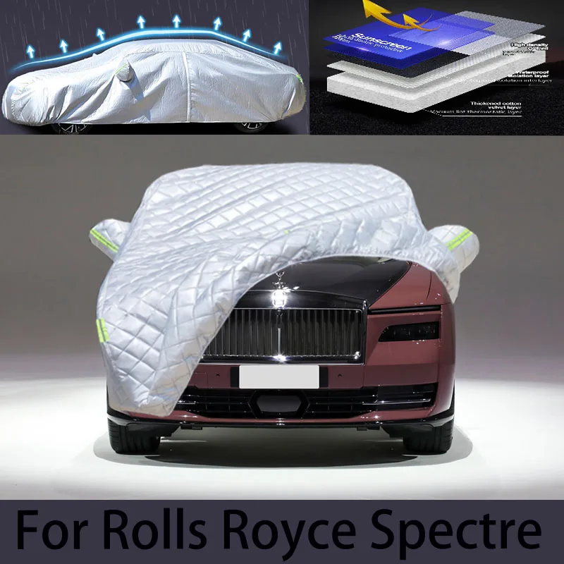 For Rolls royce Spectre Car hail protection cover Auto rain protection scratch protection paint peeling protection car clothing