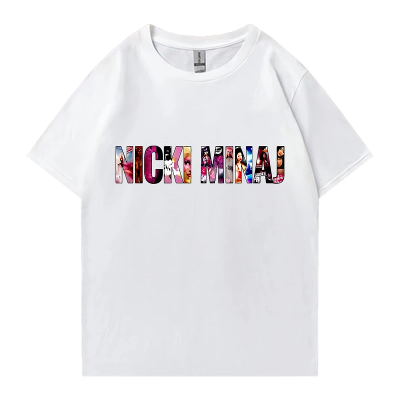 تي شيرت برسومات ألبوم نيكي ميناج للرجال والنساء ملابس كلاسيكية رائعة ملابس هيب هوب فضفاضة 100% قطن بأكمام قصيرة للجنسين تي شيرت