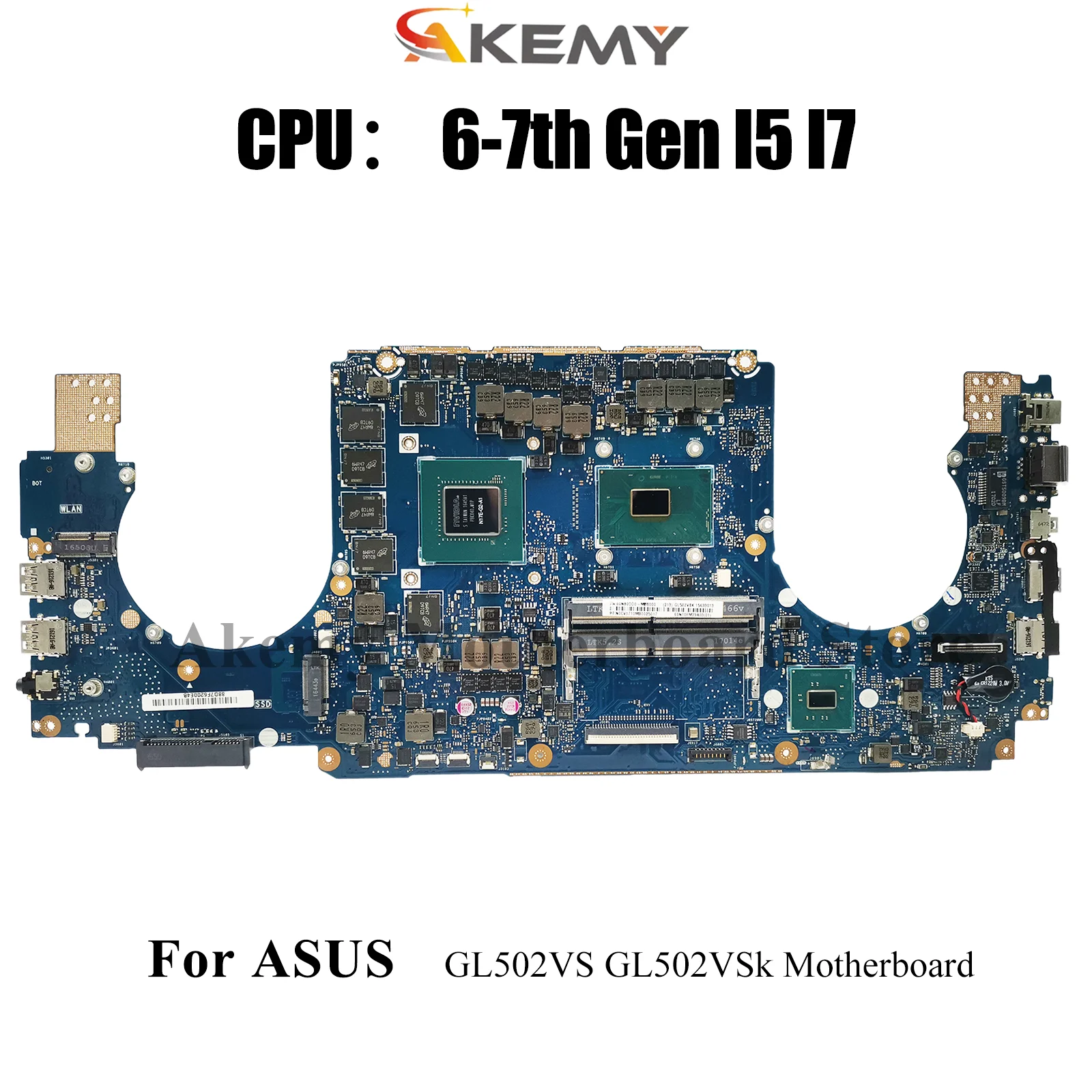 

Материнская плата для ноутбука GL502VS для ASUS ROG Strix GL502V GL502VM GL502VMK, материнская плата для ноутбука с процессором I5 I7, 100% тестирование, ОК, быстрая доставка