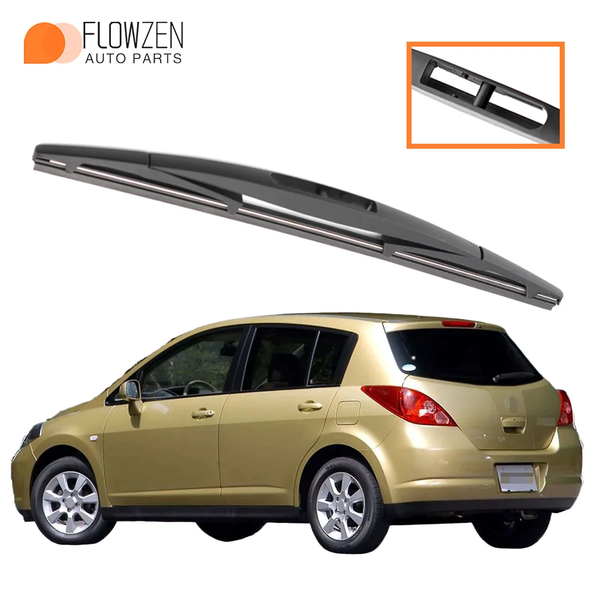 1 Stück Heckscheibenwischer Passend für Nissan Tiida 2003-2006 Autoteile Heckscheibenwischerblätter Scheibenwischer-Zubehör Autoteile
