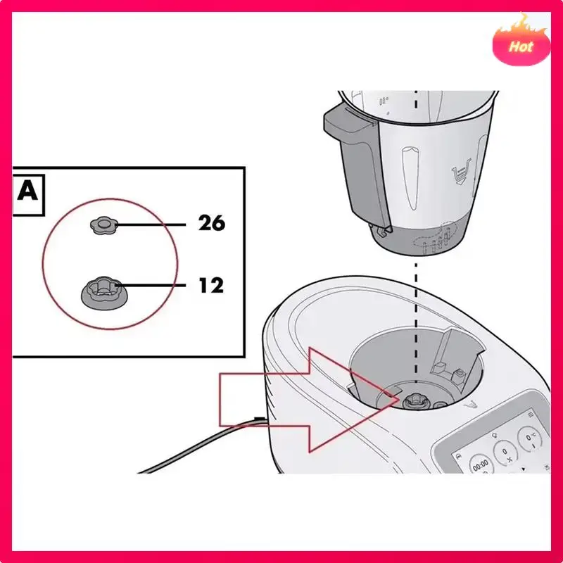 ABYP 40Pc Wall Breaker Blade Guide Connectors Clutch Juicer Blender Parts Drive Wheel Connects 5 Gear For Monsieur Cuisine