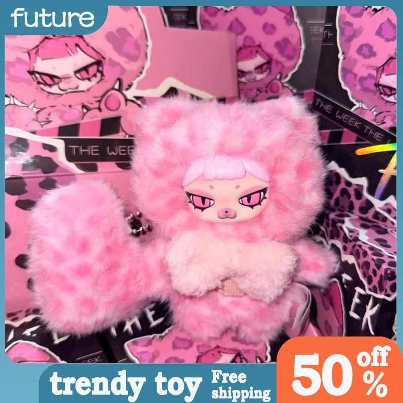 Neue Original Piku The Week Series Vinyl-Plüsch-Blindbox Kawaii Taschenanhänger Trendige Überraschungspuppe Sammlerstück Spielzeug Geschenk für Erwachsene