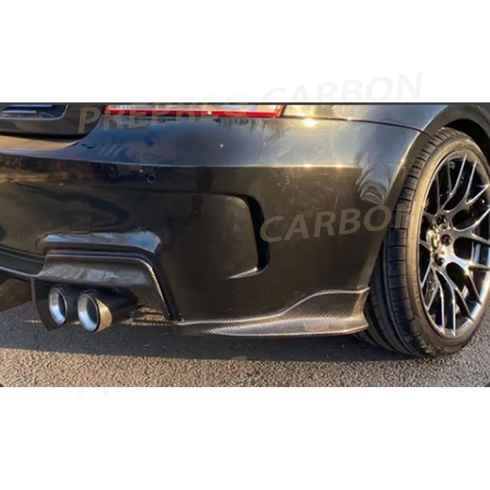 

Карбоновые сплиттеры-накладки на задний бампер для BMW E82 1M Coupe 2-дверный 2011, задние канарды, обвесы из FRP