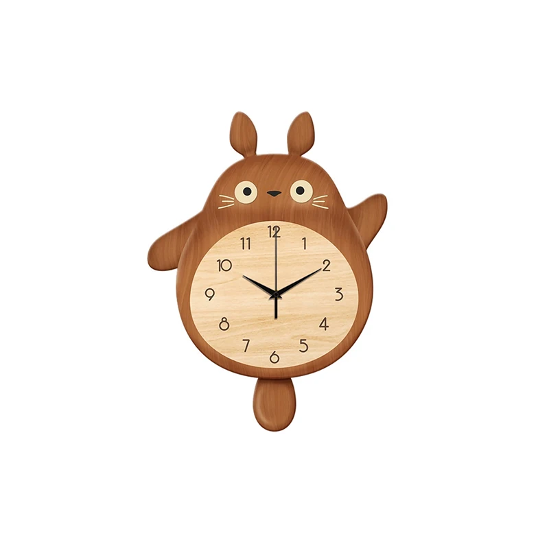 الشمال الحديثة الإعداد ساعة حائط ديكور التصميم الجمالي بلا ضوضاء البندول ساعة المنزل الأطفال Wanduhr غرفة المعيشة الديكور