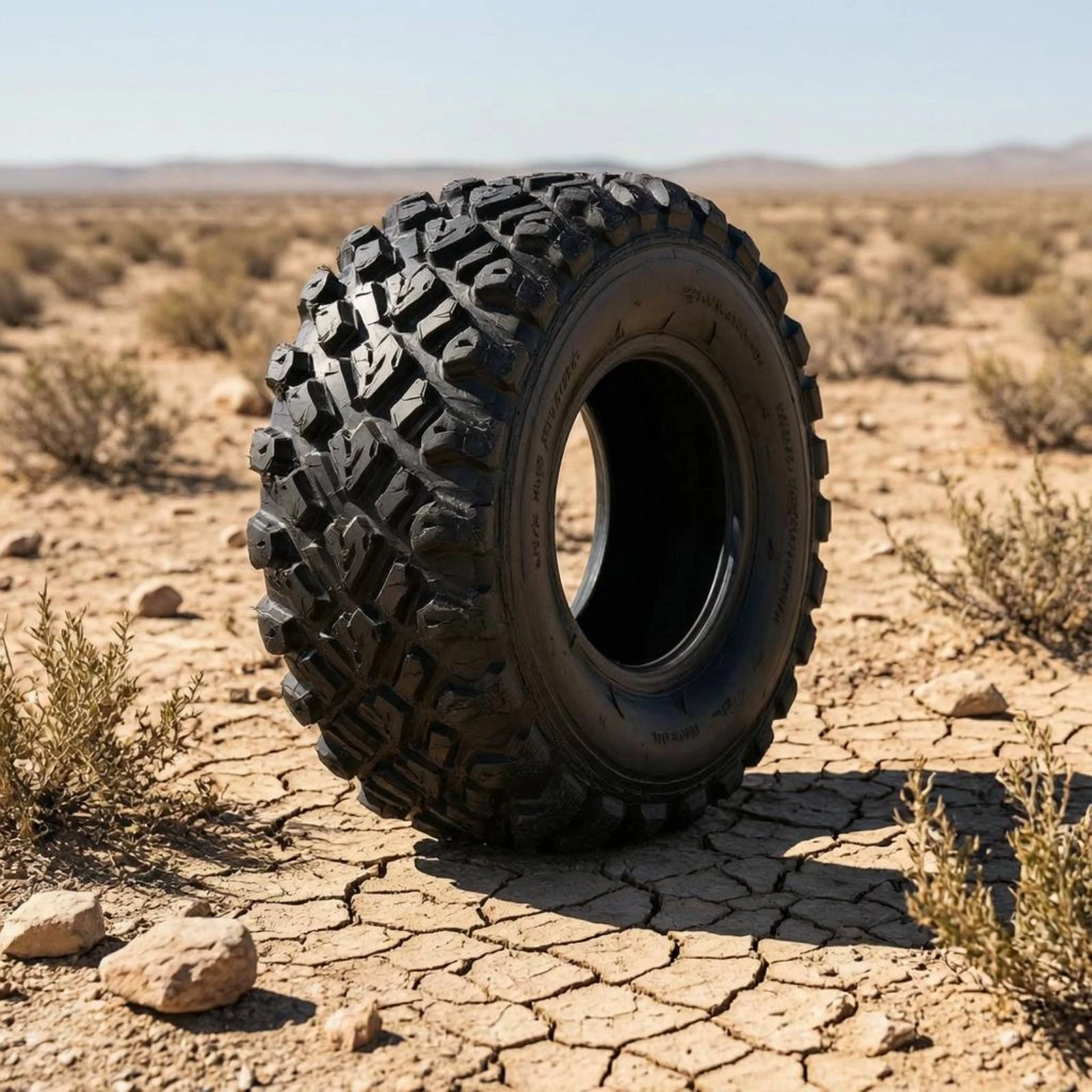 ATV Tire Knobby Go-Kart Tire Transportation Part Angled Lugs Wear-Resistant for Beach Cart