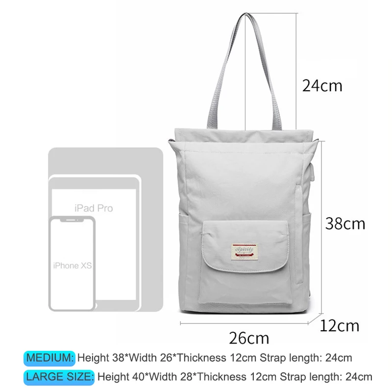 New Solid Color Japanese White Unisex Student Schoolbag Large Backpack Waterproof Shock-absorbing Laptop Bag