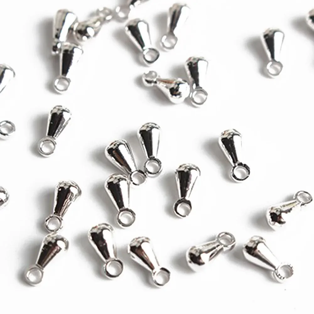10pcs 18K Gold Plated Bracelet Necklace Water Drop Tail Drop DIY Earrings Jewelry Material Accessories