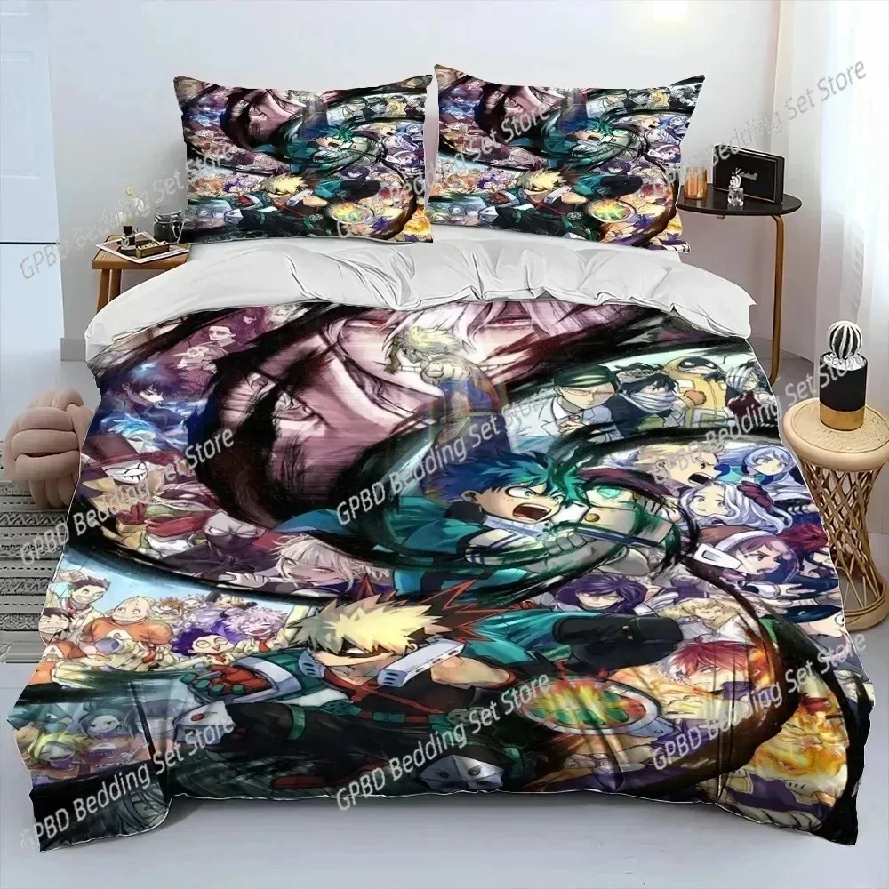 

3D Print Anime My Hero Academia Izuku Deku 3D Duvet Cover Bedding Set Comforter Linen Pillowcases Home Decor Single King Queen