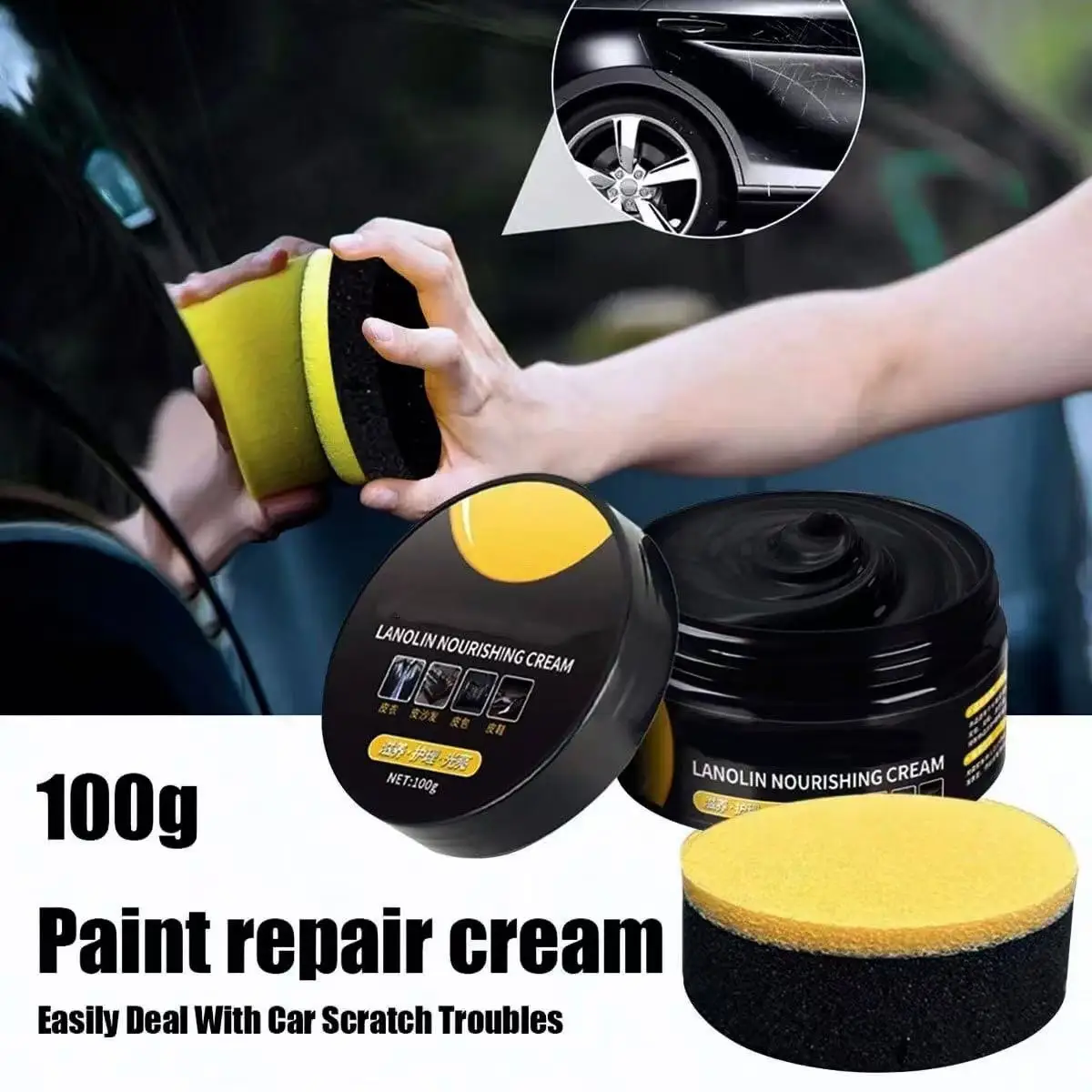 Leather, Plastic, and Rubber Surface Nourishing and Brightening Agent, Long-Lasting Shine for Vehicle Trim and Tires, Easy to Apply