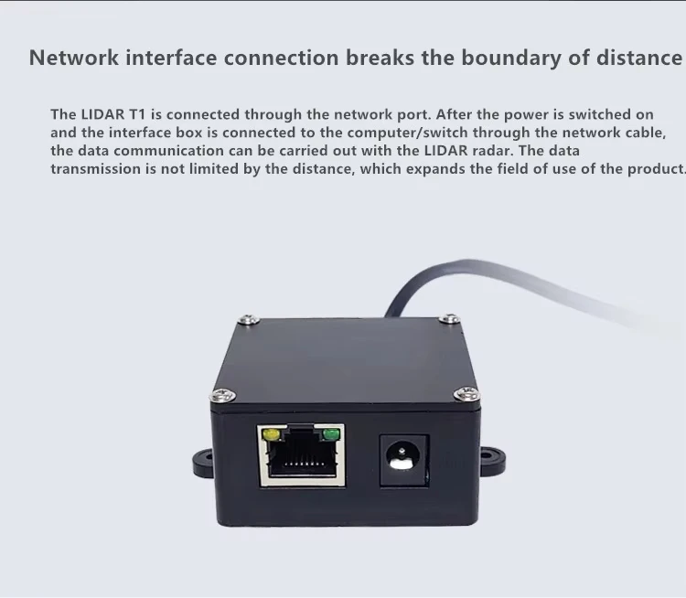 Sensor Lidar 3irobotix 3i-T1, radar láser, escáner de 20m, sensor de alcance para evitar obstáculos al aire libre, interacción de pantalla de planificación de camino