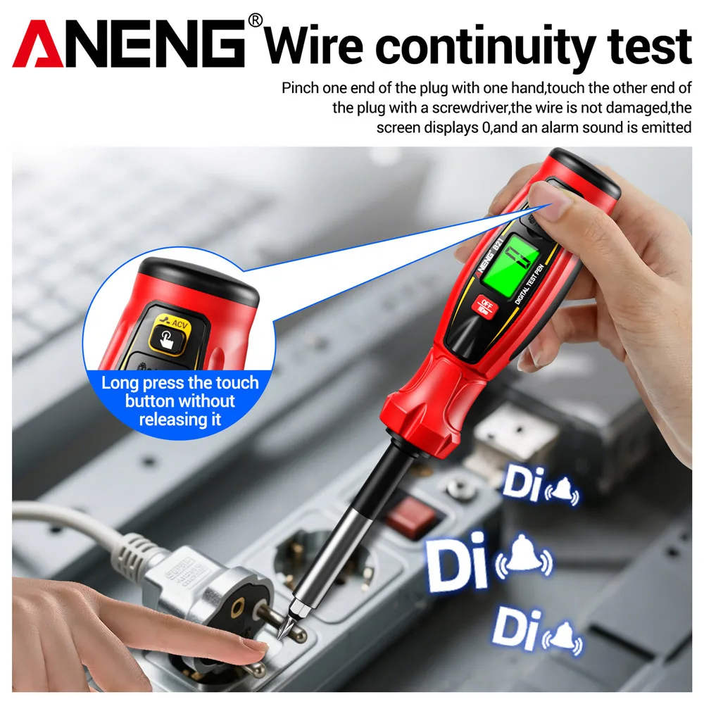 B21 Voltage Detector Pen Non Contact AC 30V -1000V Voltage Tester Rechargeable Smart Breakpoint Finder Wire Electrician Tool