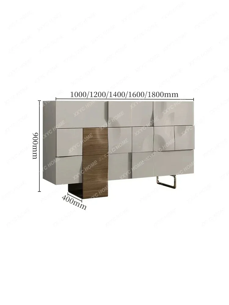 

Скандинавский шкаф из цельного дерева с шестью ящиками, современный простой боковой шкаф, креативное искусство