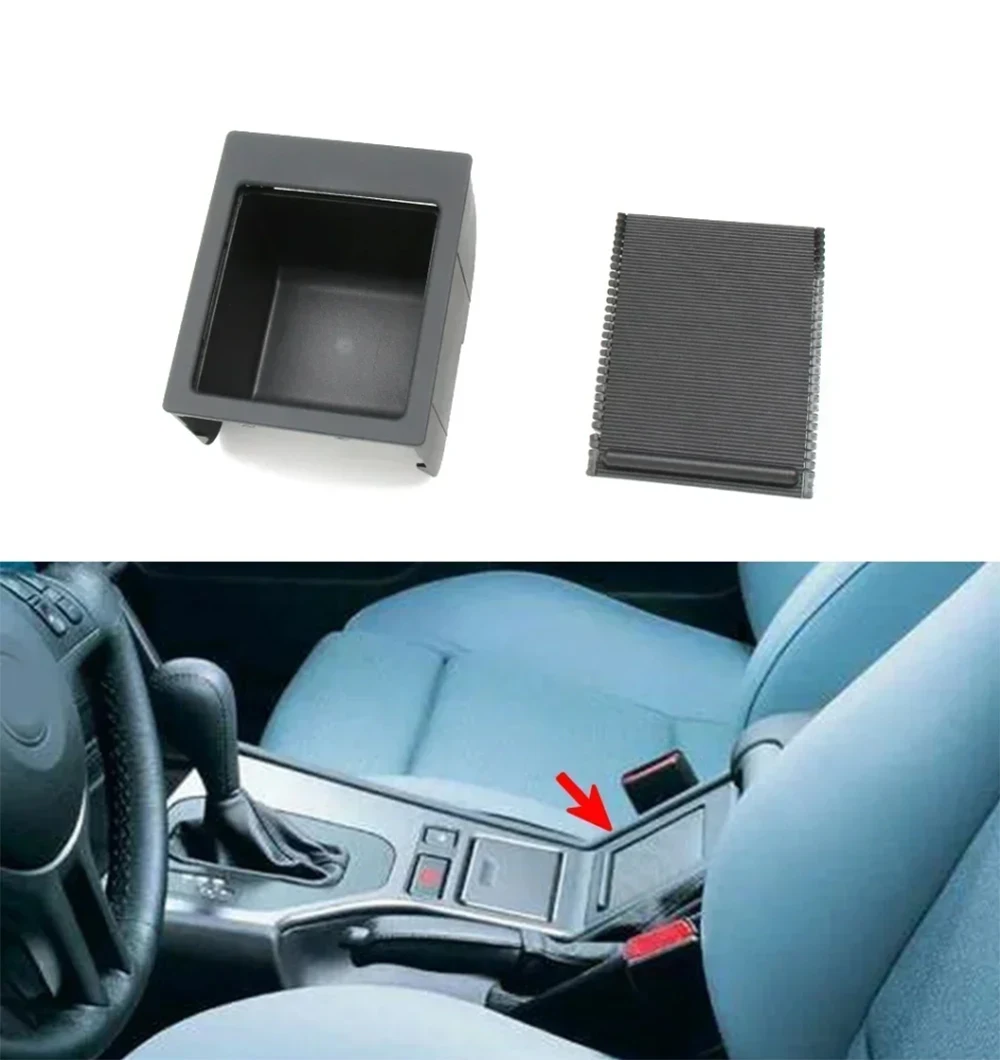51168159698 Genuine Centre Console Coin Storage Tray Compartment Cup Holder Cover For BMW E39 5 Series 1995-2003
