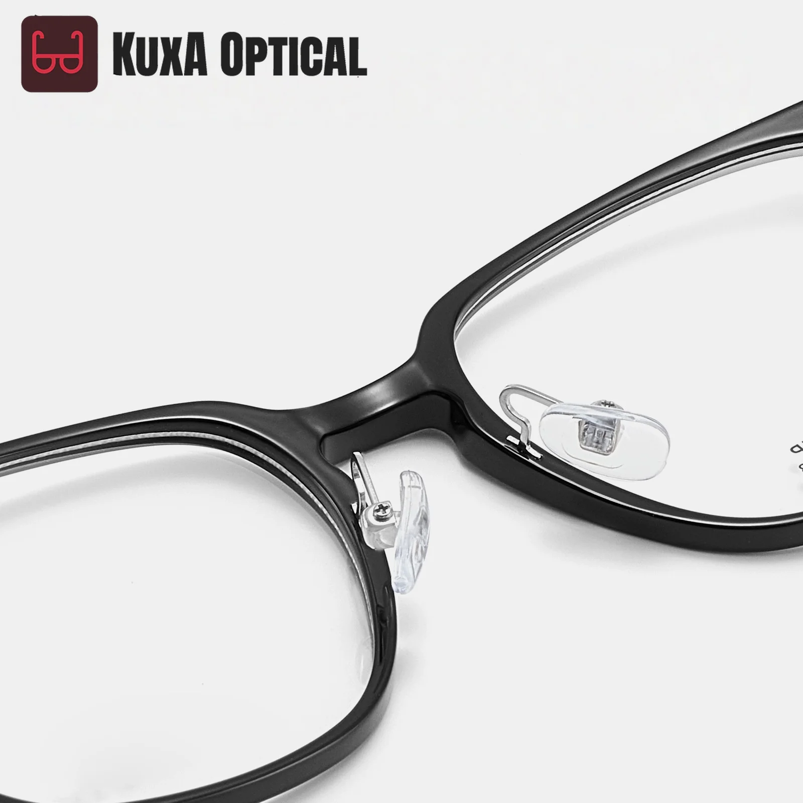 XUKA Fashion Retro Oval Glasses Ultra Light Retouch Face Simple Eyeglasses Frame M8325  Men and Women TR90 Titanium Alloy